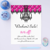 SALEフライヤーファッションジュエリーピンクシャンデリアタフテッド チラシ (シングル)