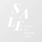 SALE店舗割引率の販促ウィンドウCl ウィンドウサイン (シート)