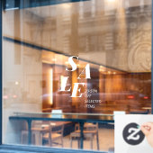 SALE店舗割引率の販促ウィンドウCl ウィンドウサイン (カフェ窓)