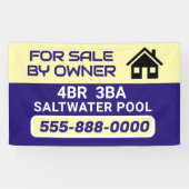 "Sale by Owner" customized banner 横断幕 (横)