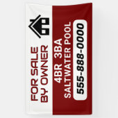 "Sale by Owner" customized banner 横断幕 (縦)