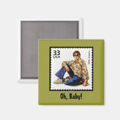 SALE MAGNET - Groovyヴィンテージハンカハンカガイ マグネット (正面/裏面)