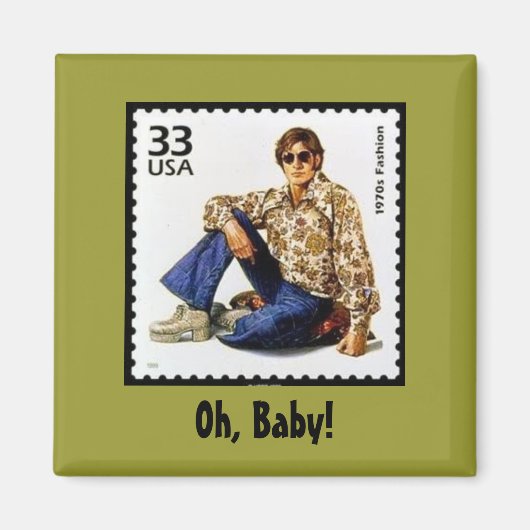 SALE MAGNET - Groovyヴィンテージハンカハンカガイ マグネット (正面)