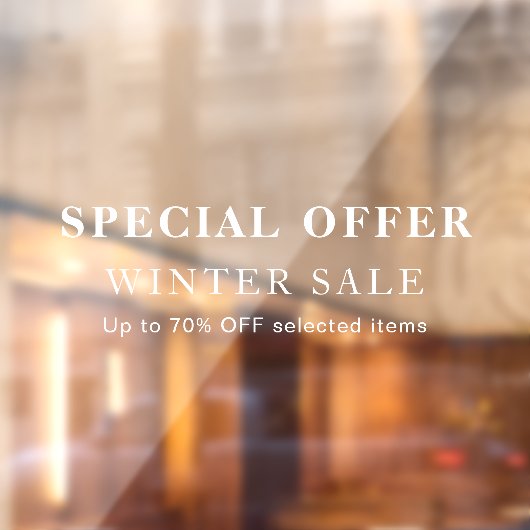 Sale Offer Window Cling with White Underbase Desig ウィンドウサイン (シート2)