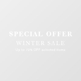 Sale Offer Window Cling with White Underbase Desig ウィンドウサイン