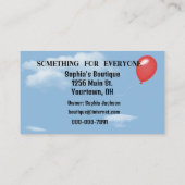 Sale Shopping Bags On Clothesline 名刺 (裏面)