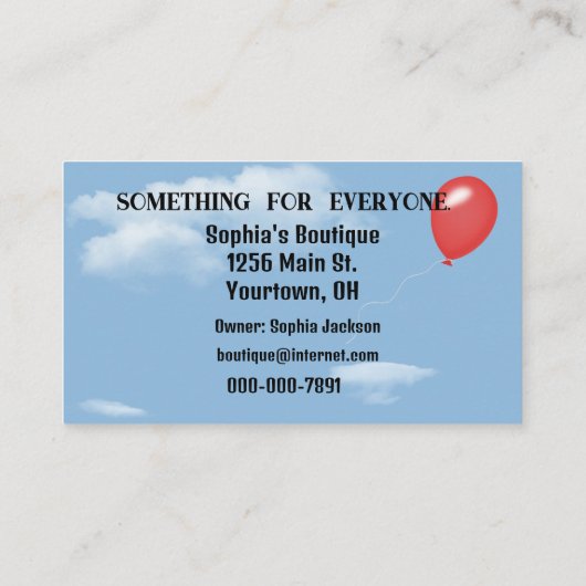 Sale Shopping Bags On Clothesline 名刺 (裏面)