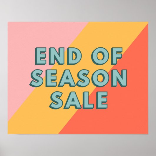 Sale Sign, End of Season Sale Poster ポスター (正面)