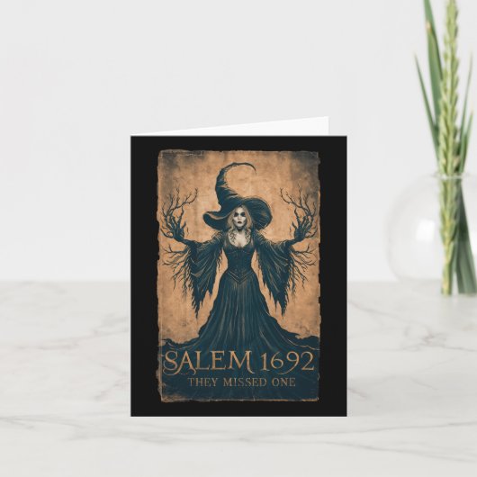 Salem 1692彼らは一恋しく思つのハロウィーンフェミニストウィッチ カード (正面)