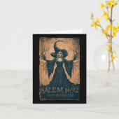 Salem 1692彼らは一恋しく思つのハロウィーンフェミニストウィッチ カード (黄色い花)