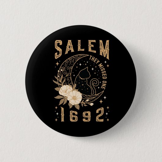 Salem 1692彼ら恋しく思は一つの魔女トライアルブラックキャットM 缶バッジ (正面)