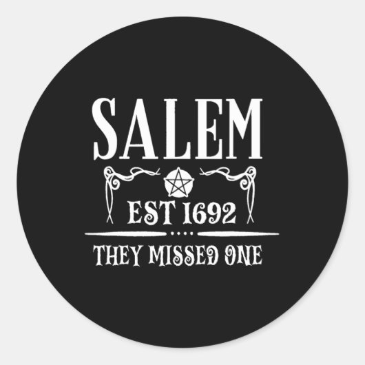 Salem 1692彼ら恋しく思は1つの魔女ハロウィーン ラウンドシール (正面)