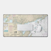 Salem and Lynn Harbors図航海の13275 デスクマット (キーボード&マウス)
