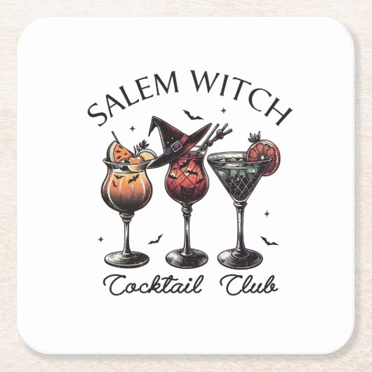 Salem Cocktail Club スクエアペーパーコースター (正面)