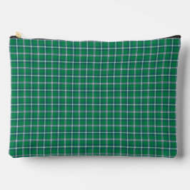 Salem Green and White Plaid アクセサリーポーチ