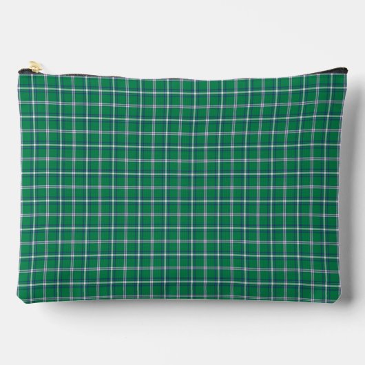Salem Green and White Plaid アクセサリーポーチ (正面)