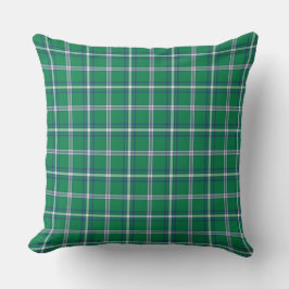 Salem Green and White Plaid クッション