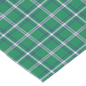 Salem Green and White Plaid ショートテーブルランナー (コーナー)