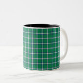 Salem Green and White Plaid ツートーンマグカップ (正面右)