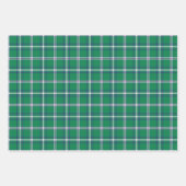 Salem Green and White Plaid Holiday ラッピングペーパーシート (正面2)