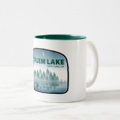 Salem Lake North Carolina Deer ツートーンマグカップ (正面右)