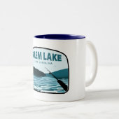 Salem Lake North Carolina Fishing Rod ツートーンマグカップ (正面右)