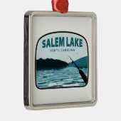 Salem Lake North Carolina Fishing Rod メタルオーナメント (右)