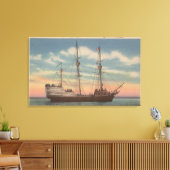 Salem, MA - View of Capt. Winthrop's Arbella キャンバスプリント (インサイチュ (リビング))