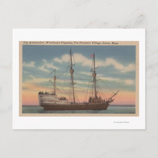 Salem, MA - View of Capt. Winthrop's Arbella ポストカード (正面)