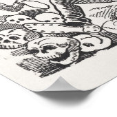 Salem Massachusettsスカルオカルトポスター ポスター (角)