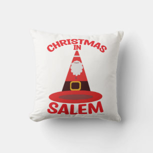 Salem New England Witch Hat Santaのクリスマス クッション