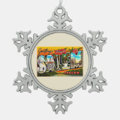 Salem Oregon ORヴィンテージラージレター スノーフレークピューターオーナメント (正面)