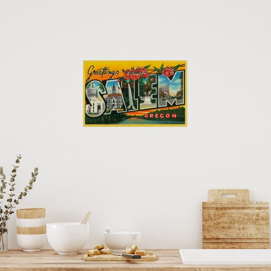 Salem、OregonLarge Letter ScenesSalem、または2 ポスター (キッチン)