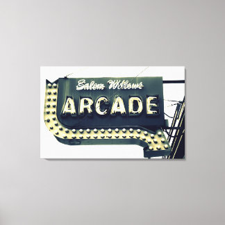 Salem Willows Arcade Neon Sign Canvas Print キャンバスプリント