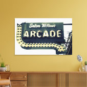 Salem Willows Arcade Neon Sign Canvas Print キャンバスプリント (インサイチュ (リビング))