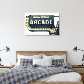 Salem Willows Arcade Neon Sign Canvas Print キャンバスプリント (インサイチュ (寝室))