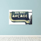 Salem Willows Arcade Neon Sign Canvas Print キャンバスプリント (インサイチュ (ウッドフロア))