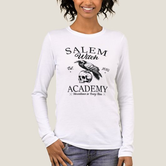 Salem Witch Academy Halloween トライブレンドTシャツ (正面)