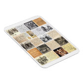 Salem Witch Trials文書コラージュアート マグネット (右側)