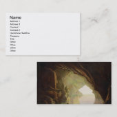 Salernoの日没、c.1780-1の湾の小洞窟 名刺 (正面/裏面)