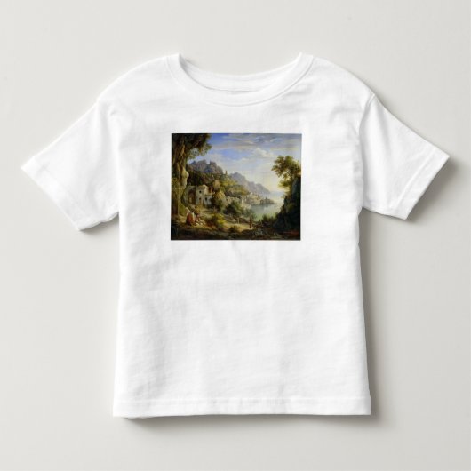 Salernoの湾、1826年 トドラーTシャツ (正面)