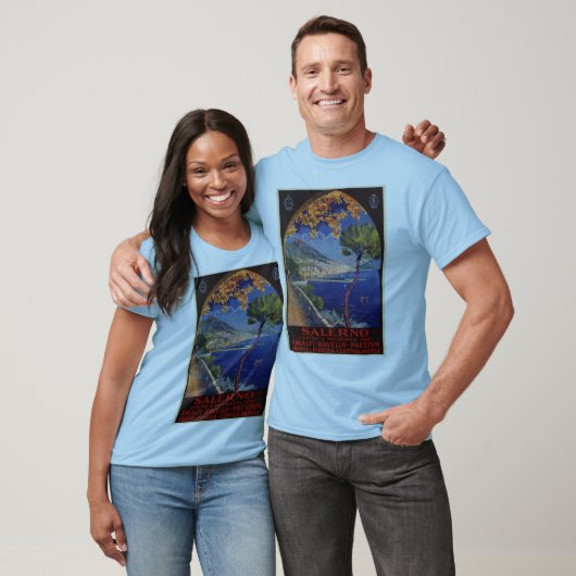 Salernoイタリアのヴィンテージの夏旅行広告 Tシャツ (ユニセックス)
