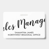 Sales モダン Manager IDバッジ バッジ (裏面)