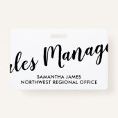 Sales モダン Manager IDバッジ バッジ (裏面)