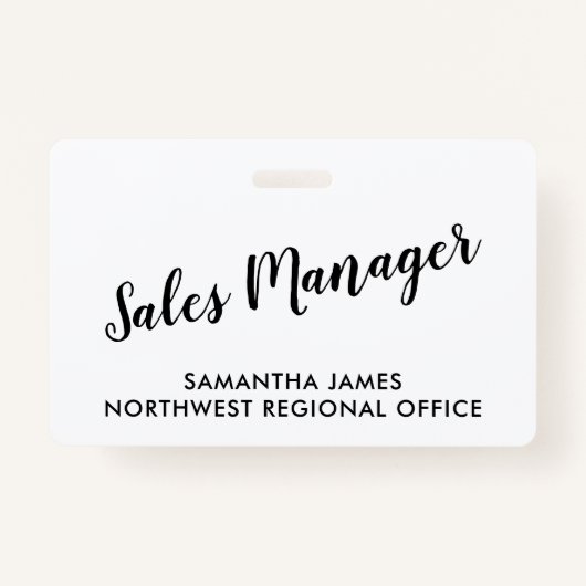 Sales モダン Manager IDバッジ バッジ (正面)