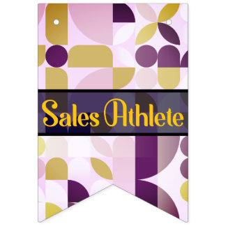 Sales Athlete Modern Geometric Bunting Banner バンティングフラッグ