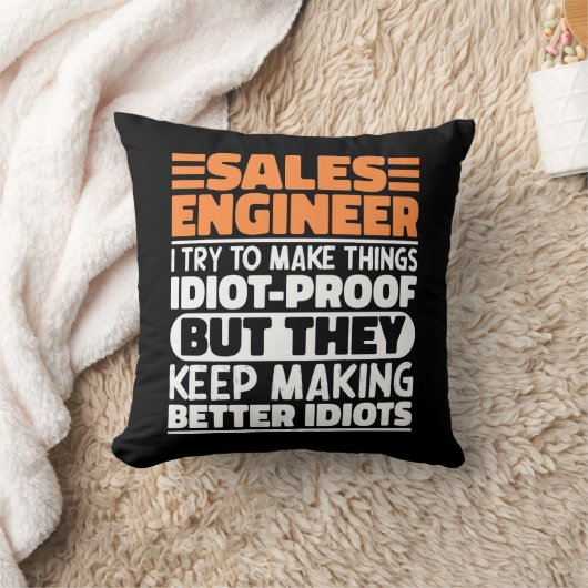 Sales Engineer I Try To Make Thingsおもしろい諺 クッション (ブランケット)