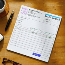 Sales Invoice Booklet (Name & Logo) Personalized 