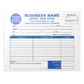 Sales Invoice Form Custom Printed with Your Info ノートパッド (正面)