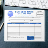 Sales Invoice Form Custom Printed with Your Info ノートパッド